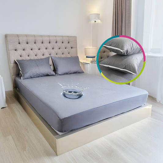 Protector de Colchon Impermeable + 2 Fundas de Obsequio
