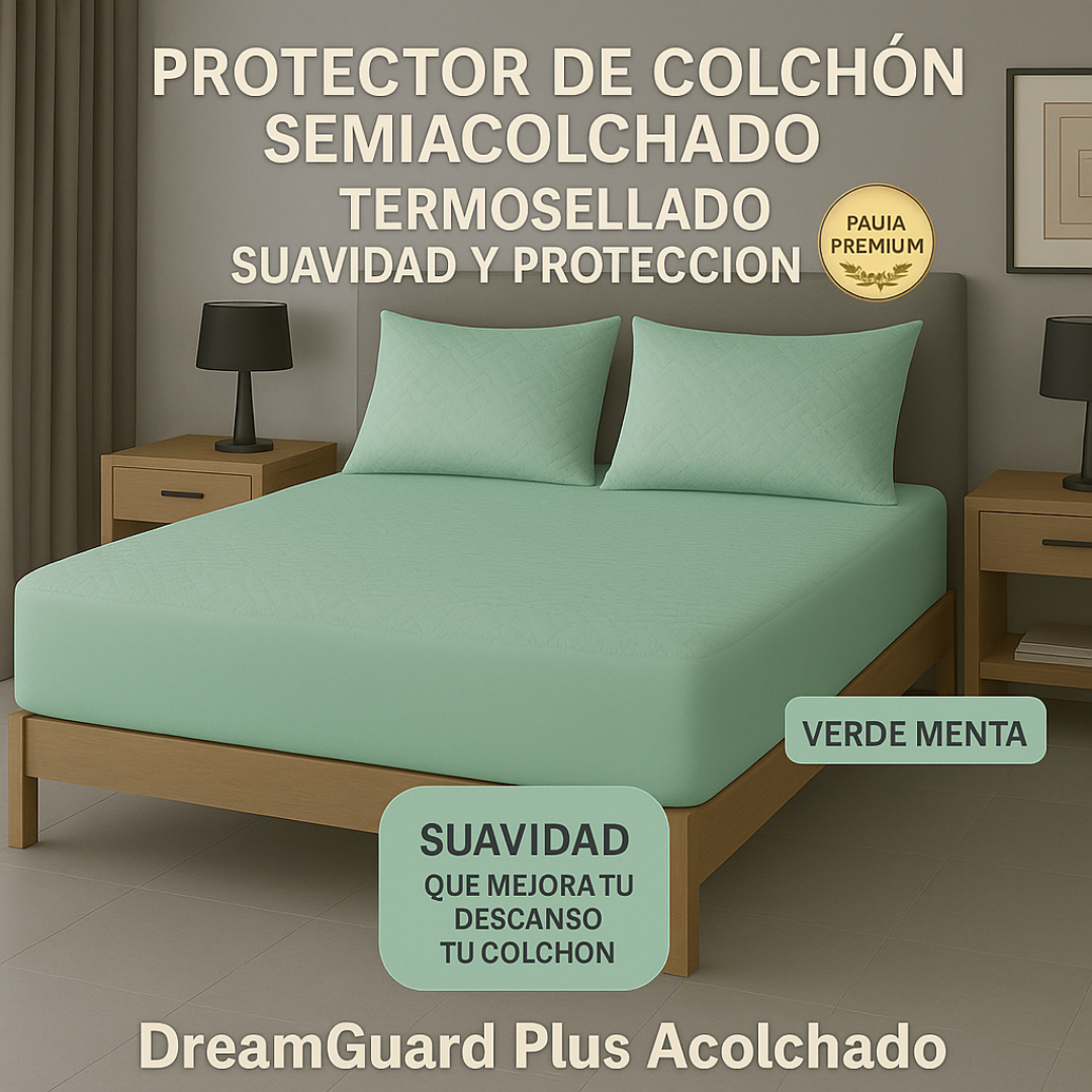 Protector De Colchón Termosellado + Fundas de Obsequio (P)