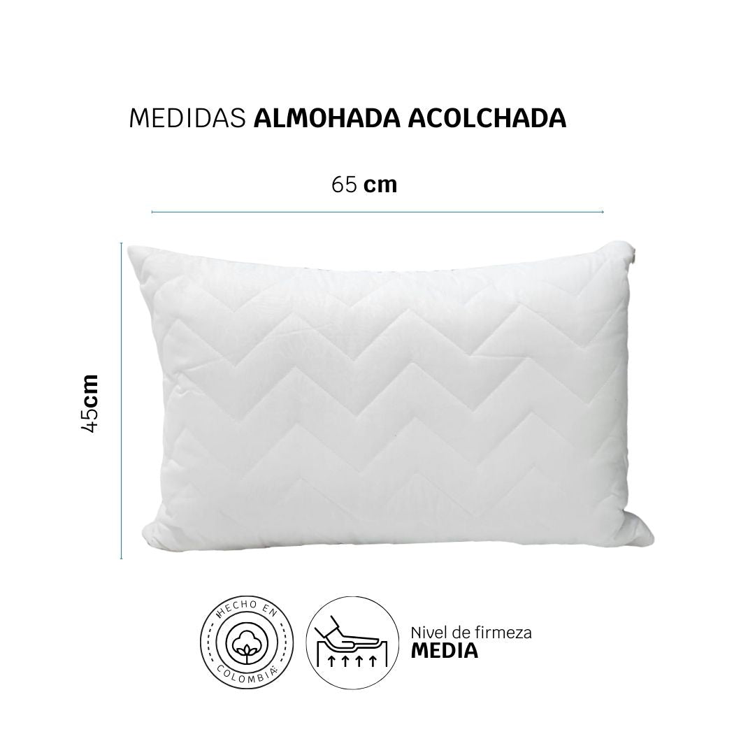 4 Almohadas Acolchadas de 65x45 cm