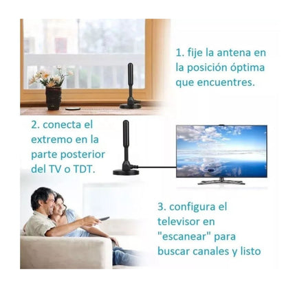 DECODIFICADOR Y ANTENA TDT VISUAL PRO HD 2024