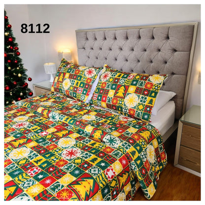 EDREDON PREMIUM NAVIDEÑO CON FUNDAS PARA CAMA DOBLE 140X190