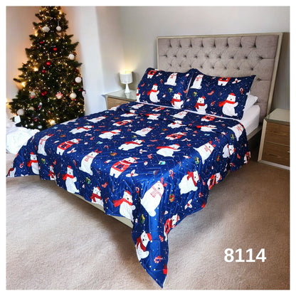 EDREDON PREMIUM NAVIDEÑO CON FUNDAS PARA CAMA DOBLE 140X190