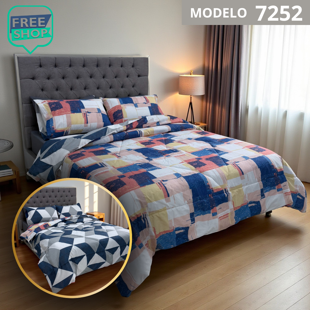 Edredon Premiun Doble Faz con Fundas (210x240) cm