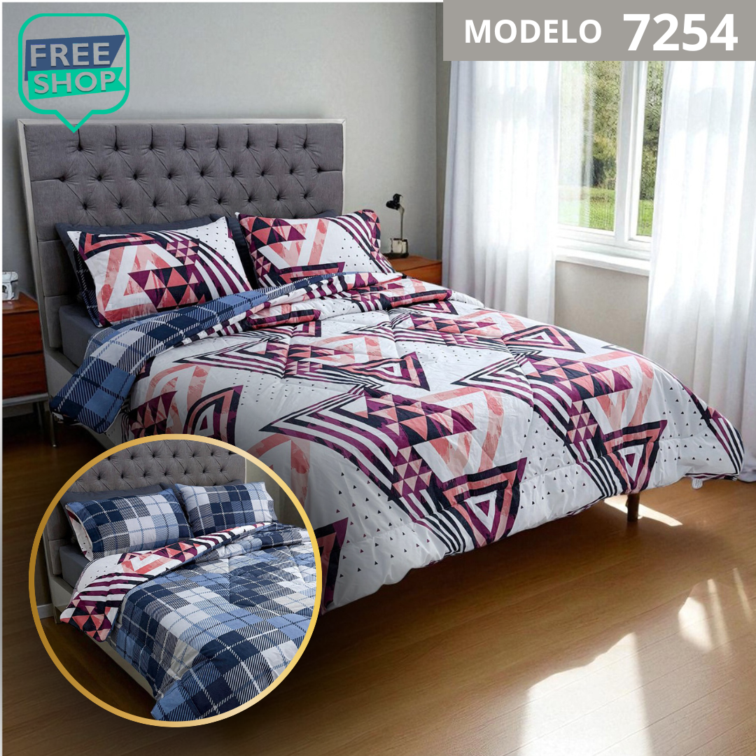 Edredon Premiun Doble Faz con Fundas (210x240) cm