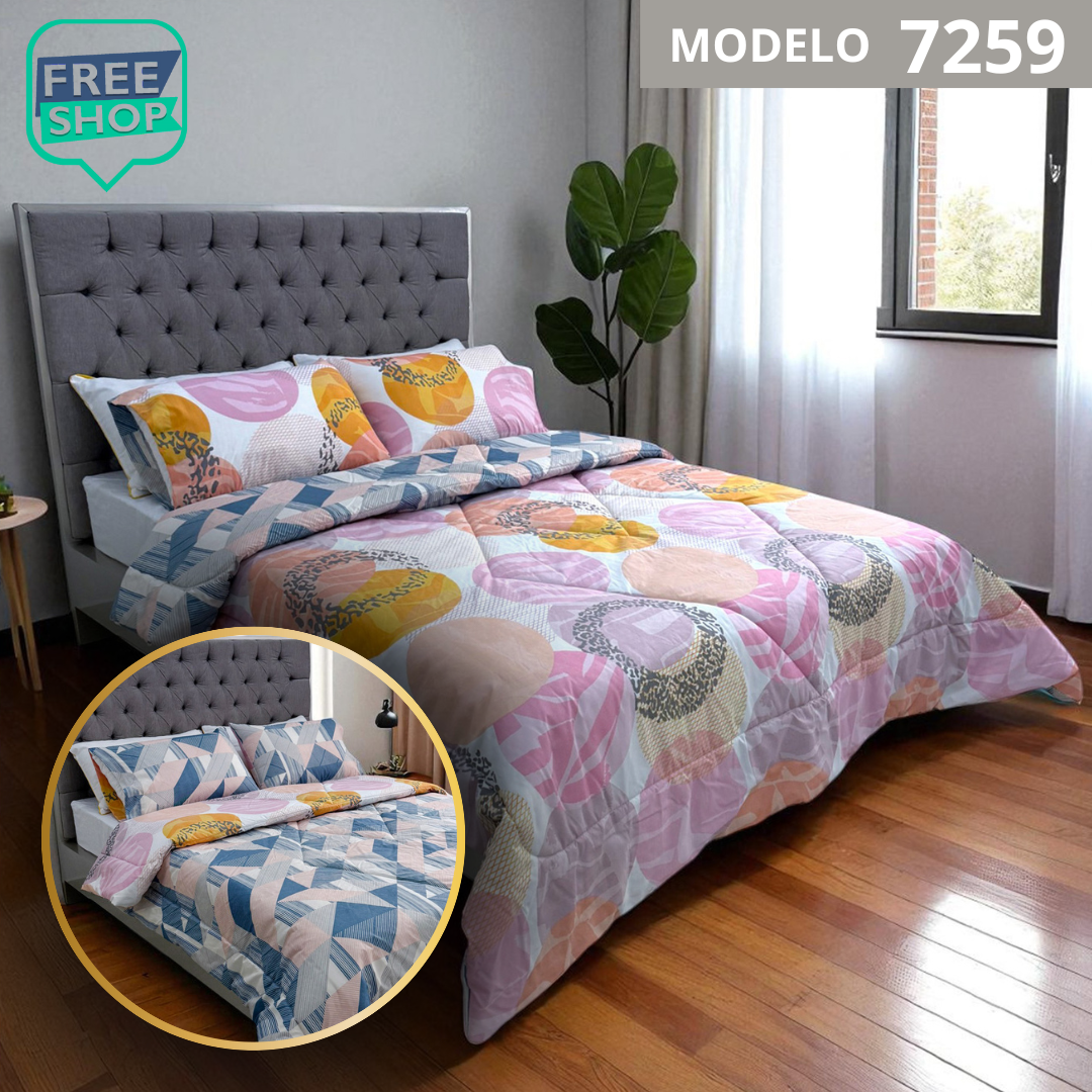 Edredon Premiun Doble Faz con Fundas (210x240) cm