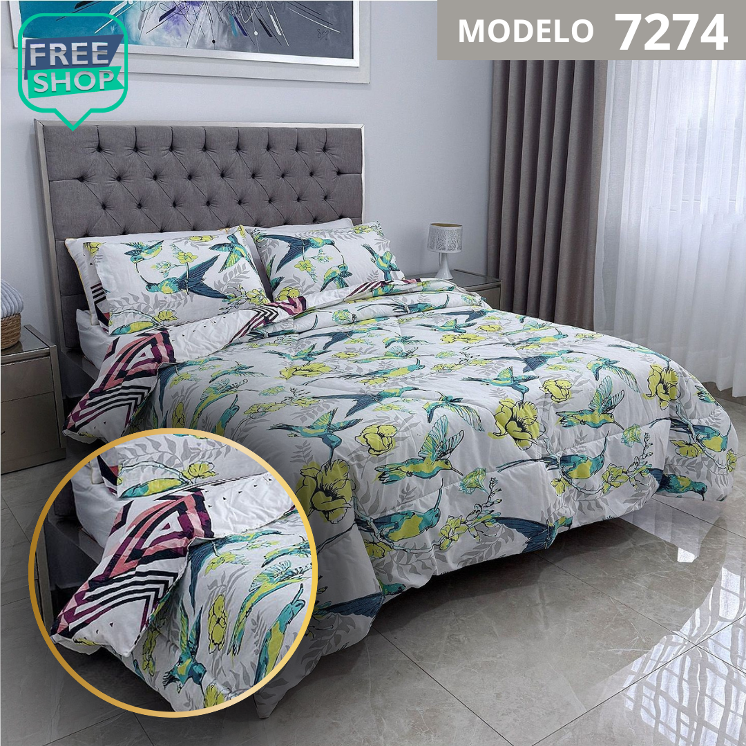 Edredon Premiun Doble Faz con Fundas (210x240) cm