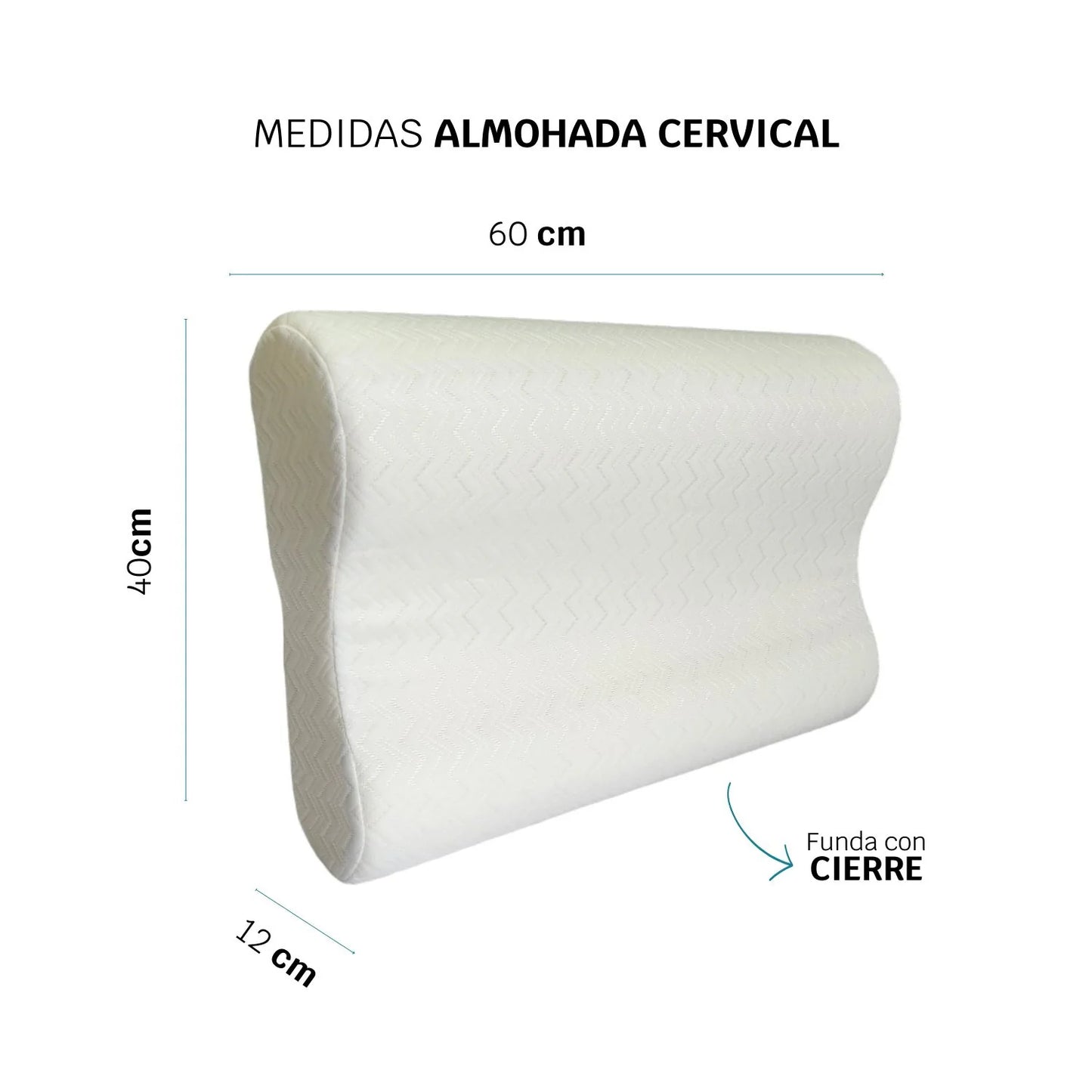 Almohada Cervical Ortopedica Indeformable 60x40 CM + 10 APPS