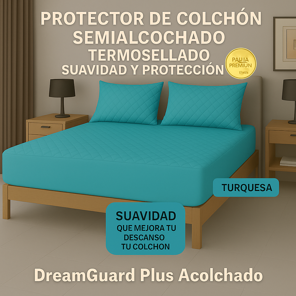 Protector De Colchón Termosellado + Fundas de Obsequio (P)