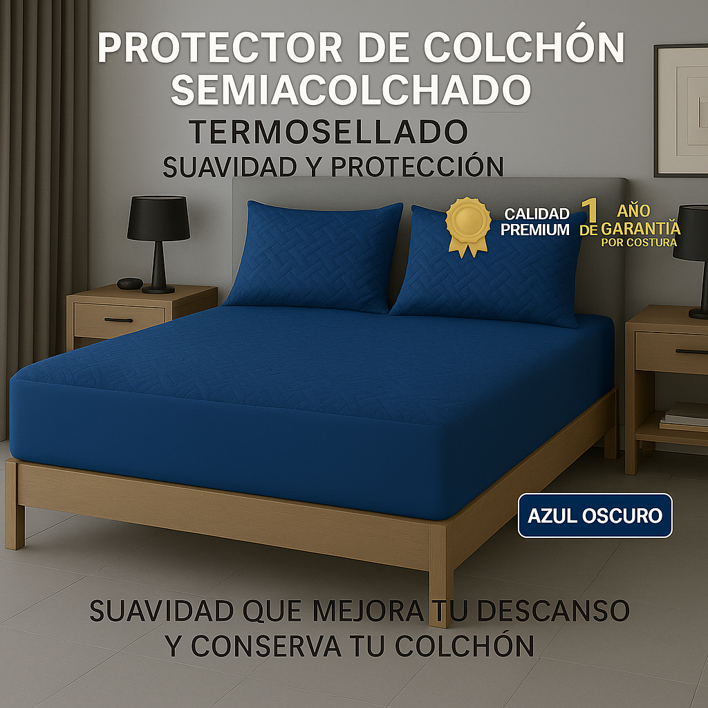 Protector De Colchón Termosellado + Fundas de Obsequio (P)