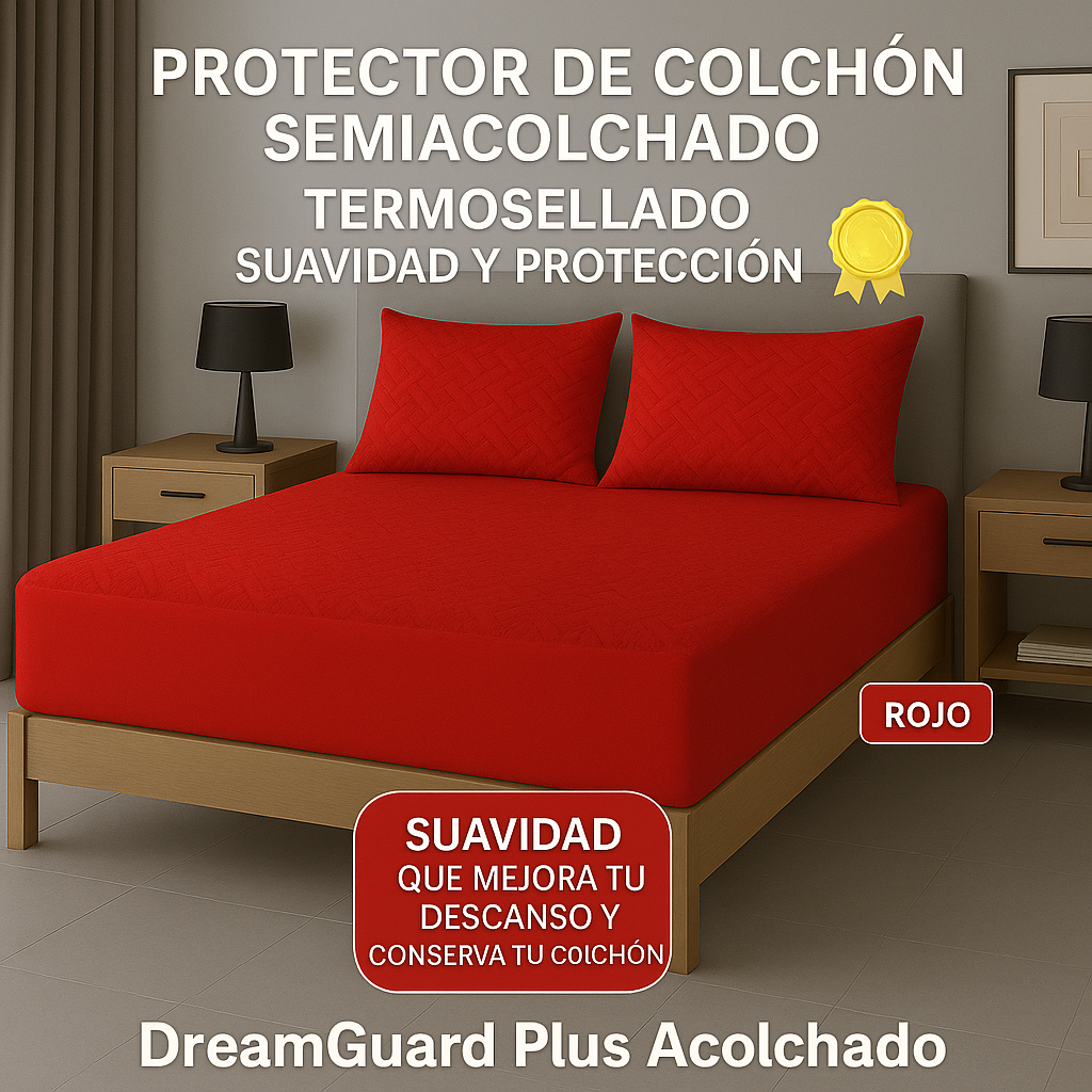 Protector De Colchón Termosellado + Fundas de Obsequio (P)
