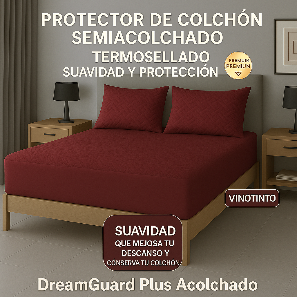 Protector De Colchón Termosellado + Fundas de Obsequio (P)