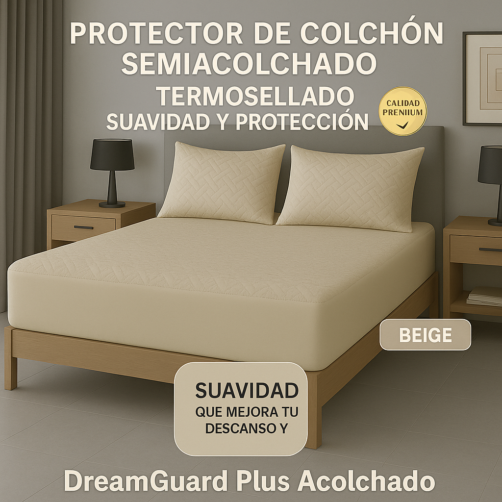 Protector De Colchón Termosellado + Fundas de Obsequio (P)