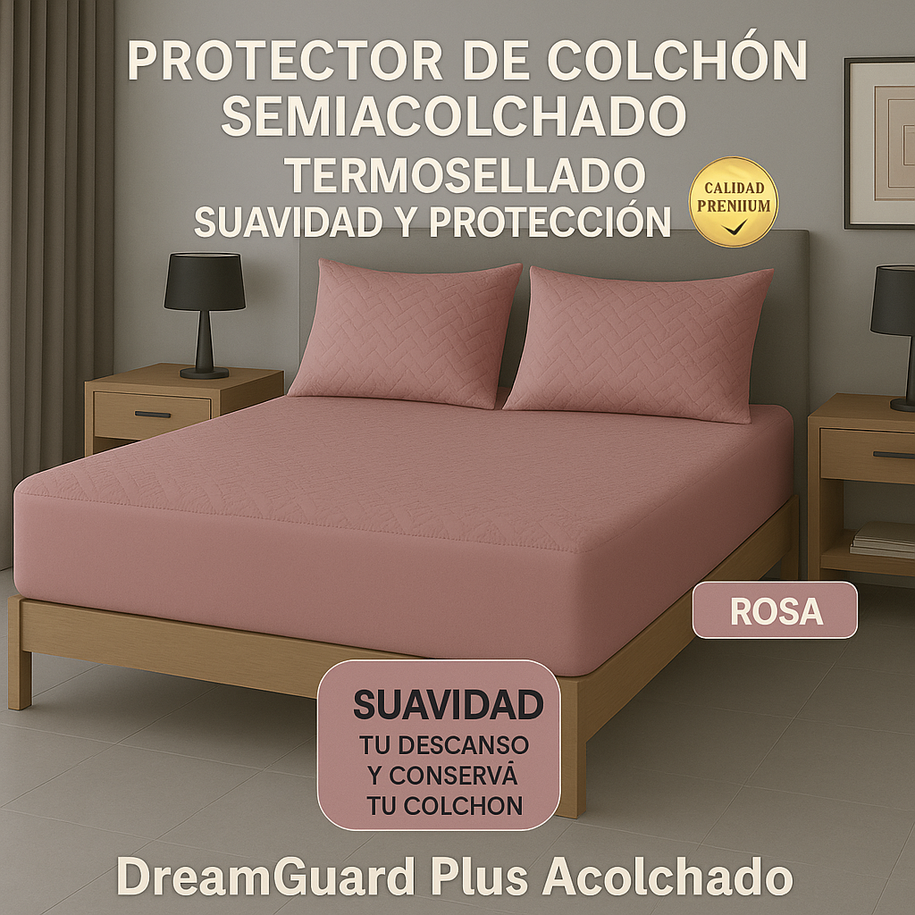 Protector De Colchón Termosellado + Fundas de Obsequio (P)